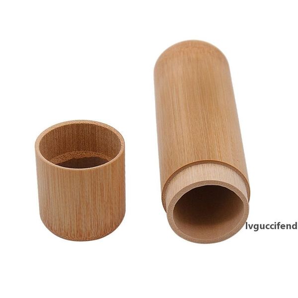 

eco-friendly jar portable tea canister lid handmade natural container round bamboo natural storage box holder lx2717