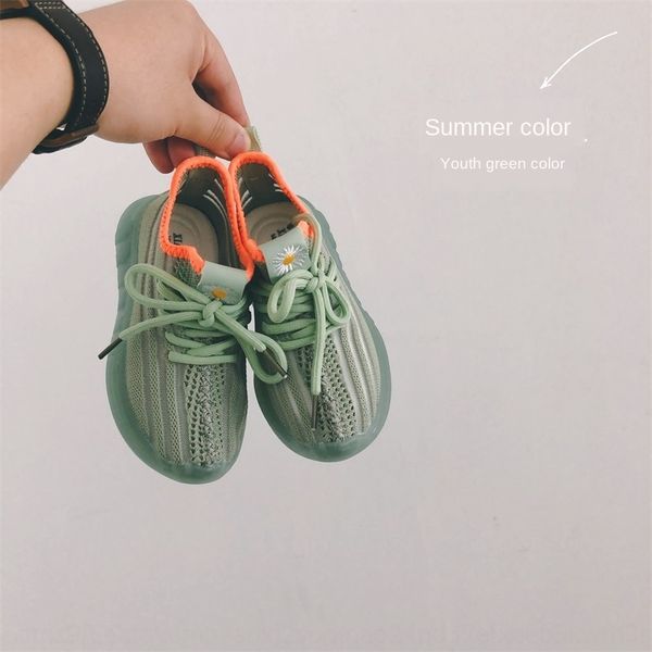 

ulj6i 2020 new single-mesh children's children's coconut ins boyssoft-soled breathable coconut shoes korean style girlsflying wove, Black