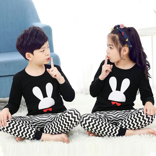 

aryom 20 new cotton children's thermal underwear korean cartoon printed thin children's clothing round neck autumn long sleeve hom, Black;brown