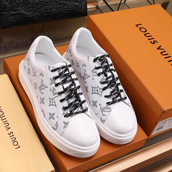 

new arrival mens shoes fast delivery luxury designer breathable sports sneakers low lace-up plus size casual men shoes, Black