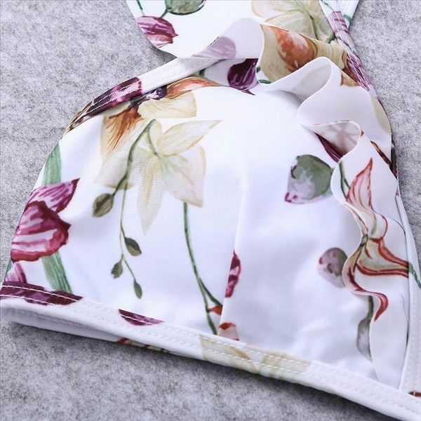 

womens swimming suit bikini swimsuit 2020 swimwear women floral print bikini set swimming swimsuits beach bathing suit, White;black