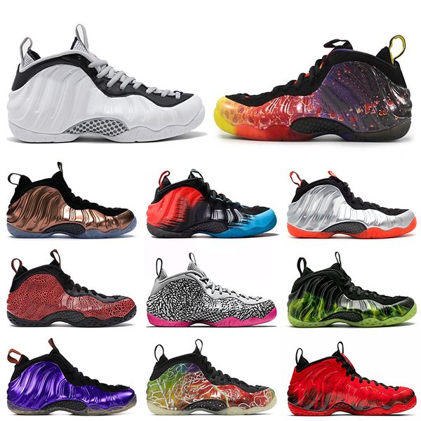 

2020 fashion airsfoamposite one pro penny hardaway basketball shoes white black university red crimson mens trainers sneakers, White;red