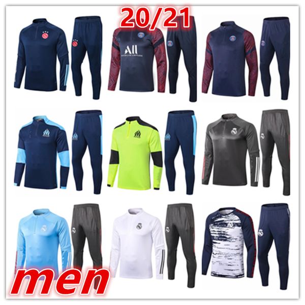 

2020 2021 new real madrid tracksuit ajax training suit 20 21mens football kits soccer tracksuits football training tracksuit jogging jacket, Black