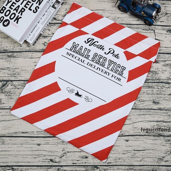 

2018 brand new canvas santa sack christmas gift bag drawstring envelop xmas bags large sack bags christmas decorations fast shipping