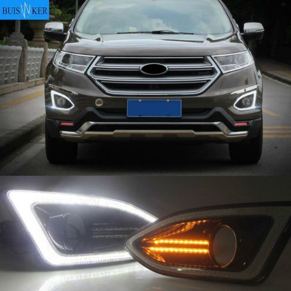 

2pcs led for edge 2020 2020 drl daytime running light 12v waterproof yellow siganl fog lamp with fog lamp hole