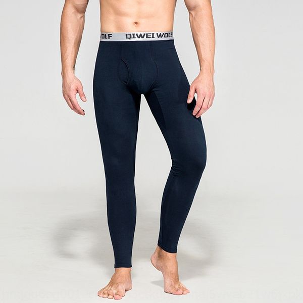

2020 autumn winter new men's long johns warm tight tight pants plain slim men's warm pants autumn winter leggings, Black;brown
