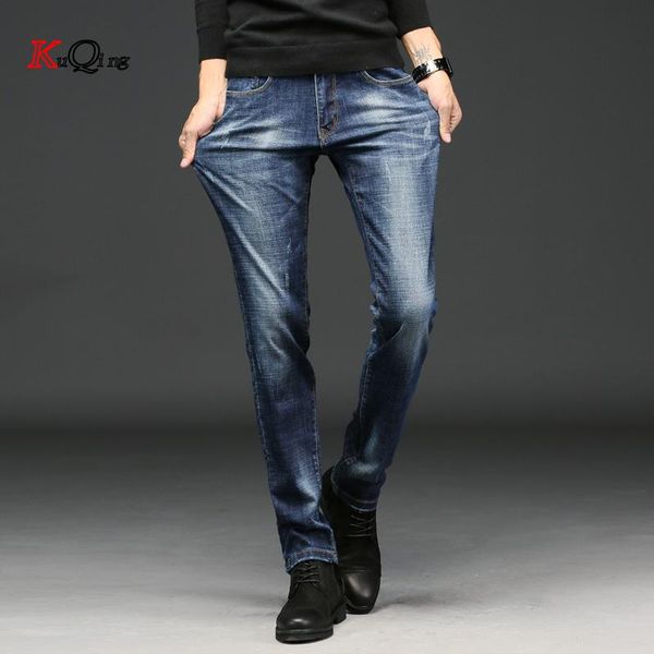 

stretch fit spring summer fashions and skinny pencil pants black blue for men kg-15