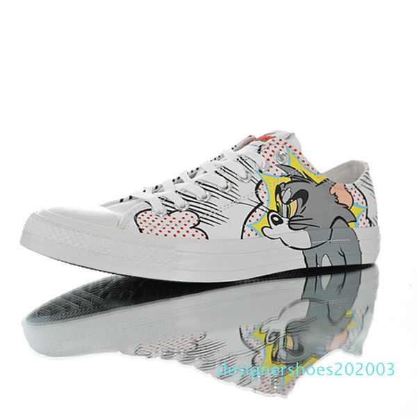 

tom & jerry x chuck men women casual skateboard star shoes size 35-44 s03, Black