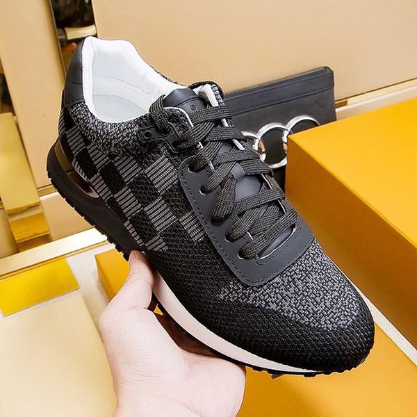 

breathable men shoes luxury mens shoes rubber soles zapatos de hombre run away sneaker fashion type footwears luxury drop ship, Black