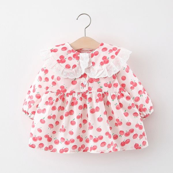 

kids designer clothes girls2020 korean style autumn new childrens dress 3-4 years old childrens baby girls western style cute printed prince, Red;yellow