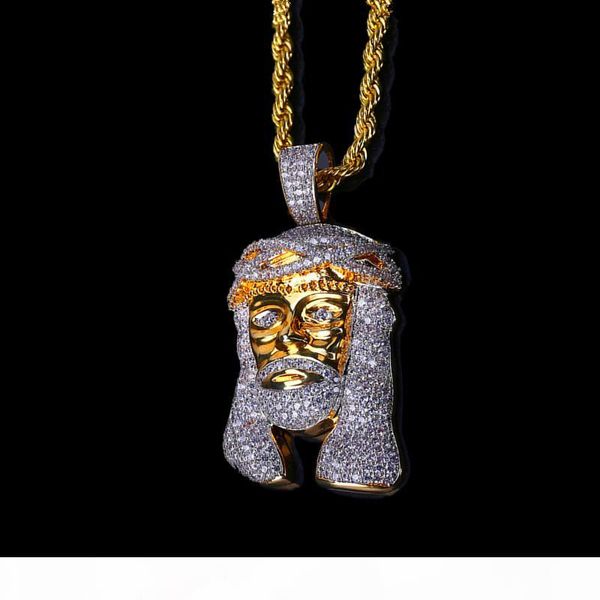 

2018 new arrivel hip hop christ 24k gold plated jesus head charm men pendant religious catholic jesus face piece pendant jewelry, Silver