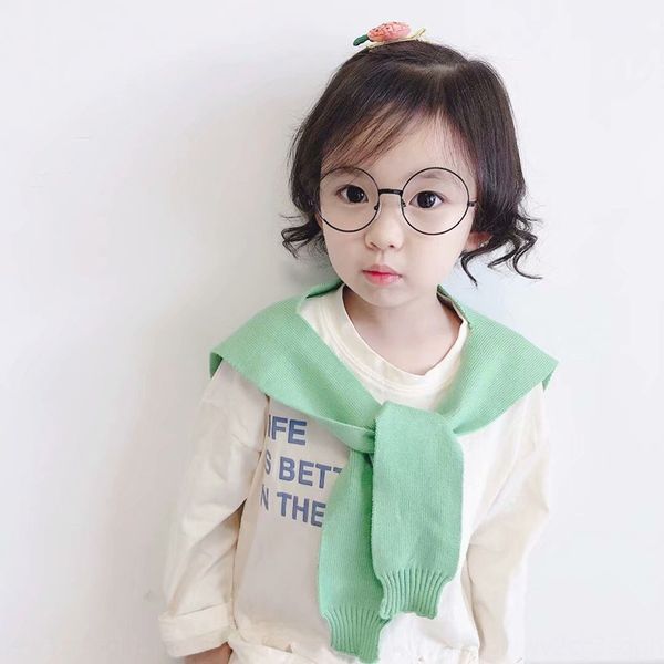 

children's scarf new versatile korean style candy color trendy online red ins scarf candy shawl knitted wool shawl quality, Red;brown