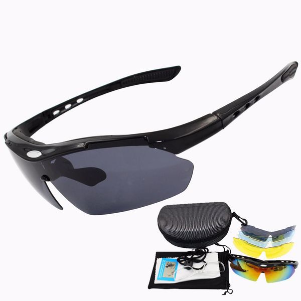 

polarized sports men sunglasses road cycling glasses mountain bike bicycle riding protection goggles eyewear 5 lens with case extra lenses