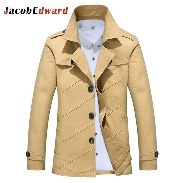 

2020 new arrival men's winter jacket turn-down collar polyester cotton long sleeve coats winter jackets men size -4xl jackets, Tan;black