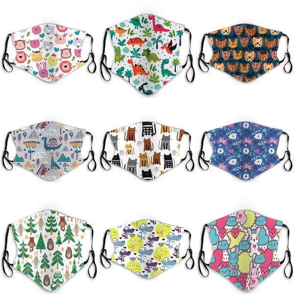 

kids face masks dustproof breathable cotton mask washable reusable mask with 2pcs filters mouth moulf mma3472#987