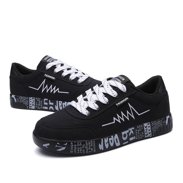 

tydz 2020 женской мода vulcanized кроссовки женской шнуровка повседневной дышащей walking холст обувь граффити flat mx200801, Black