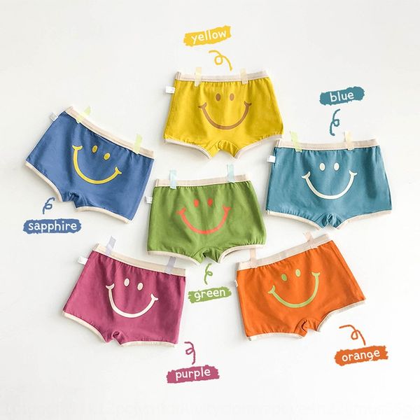 

season 2020 boxer new children's underwear baby cartoon smiley socks four-angle boxer men's and women's underwear, Camo