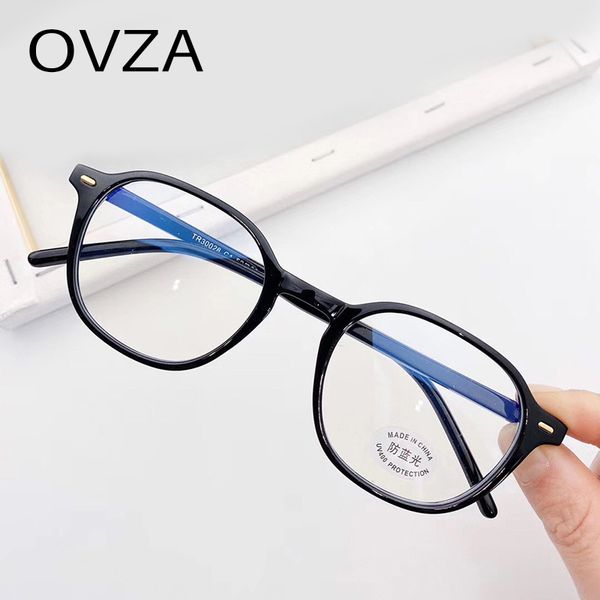 

ovza classic rectangle tr90 optical glasses frame clear lens women anti blue light glasses men fashion style s5029, White;black