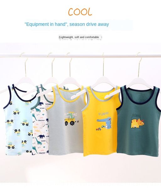 

bslfv vest men's summer cotton thin inner little boy's baby's under outer wear medium tong nei ku tong nei ku underpants chil, Blue