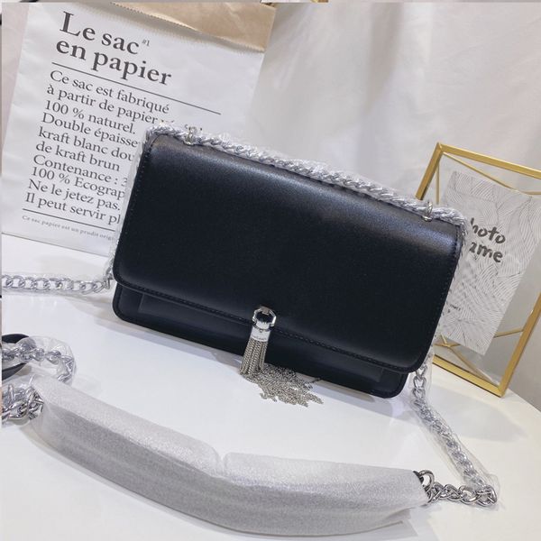 

ts silver letters кисточкой цепи crossbody сумка женщины дамы сумки на ремне, мода уличная мода casual черный сумки кошельки tsysbb566