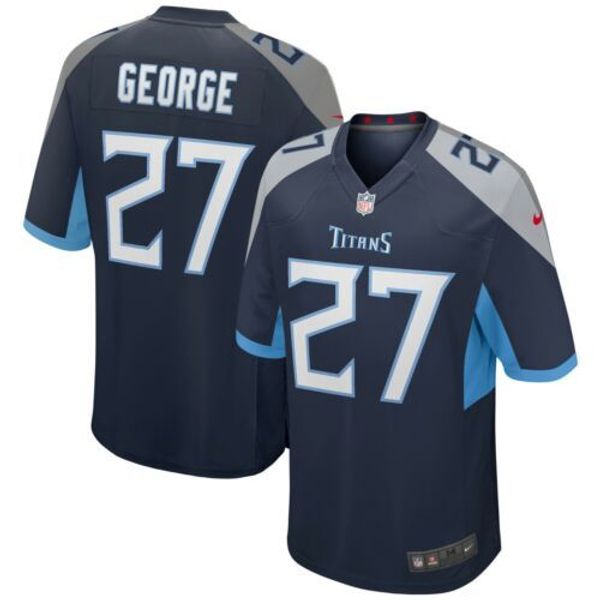 

дешевый eddie george # 27 для мужчин top пенсионера top xs-5xl прошитого футбол трикотажных изделий, Gray