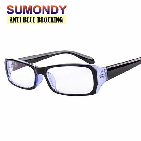 

sumondy blue light proof glasses women men brand plain optical classic anti-fatigue radiation protection computer eyewear uf13, White;black