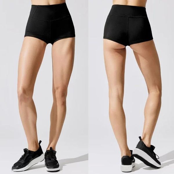 

shorts women sports wear fitness short pants skinny female push up gym clothing solid color elastic breathable flex, White;black