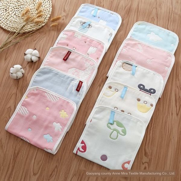 

evegg baby children handkerchief kindergarten pure cotton jacquard six-layer gauze small sweat-absorbing towel back towel nursing handkerchi