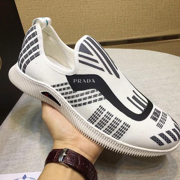 

2020 sport shoes mens casual flats outdoor sneakers breathable walking footwear sport trainers with original box crossection knit sneakers