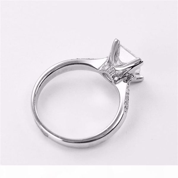 

k diamond ring 100 %solid 925 silver rings fine jewelry big sona cz diamond engagement rings for women ring size 4 5 6 7 8 9 10 xr038, Slivery;golden