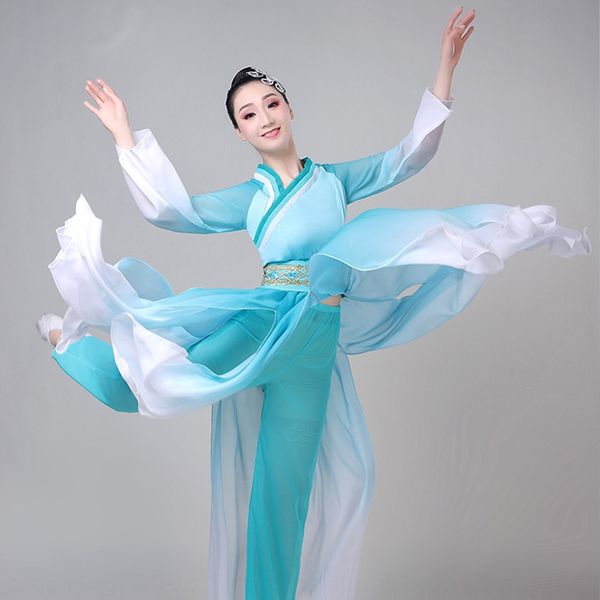 

классическая clothingdance для женщин 2019 нового элегантный китайского стиля танец современных сказочная марлевые древнего костюма китайско, Black;red