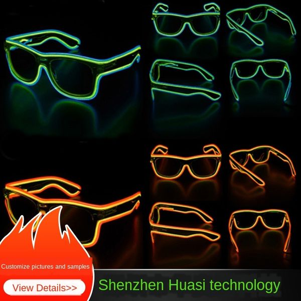 

rich patterns two-color transparent frame luminous fashion two-color transparent frame luminous glasses plastic glasses, Silver