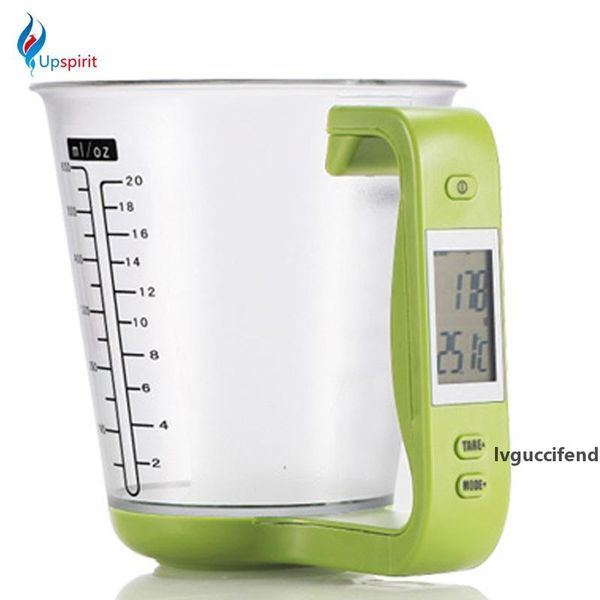

upspiit digital measuring cup scale cooking tools all in one electronic lcd display multifunctional green kitchen measuring cup t200326