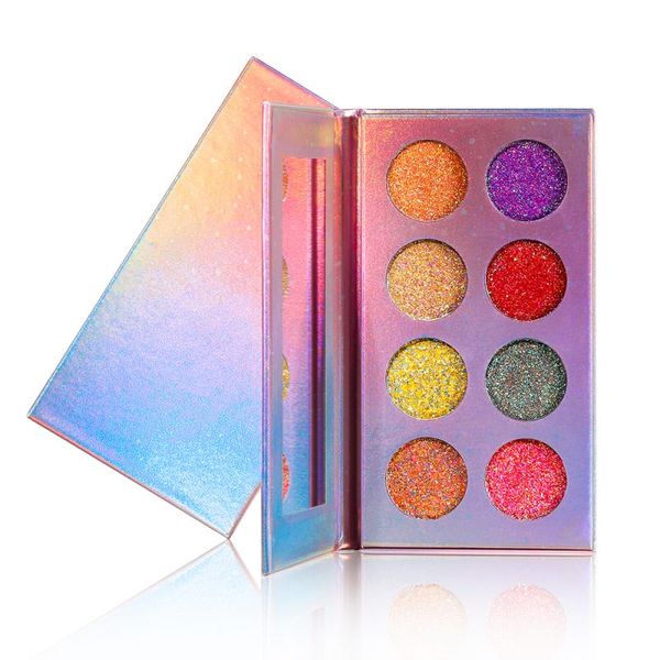 

new product makeup powder eyeshadow sequins matte fluorescent long-lasting waterproof and durable 8-color palette eye shadow makeup tslm1