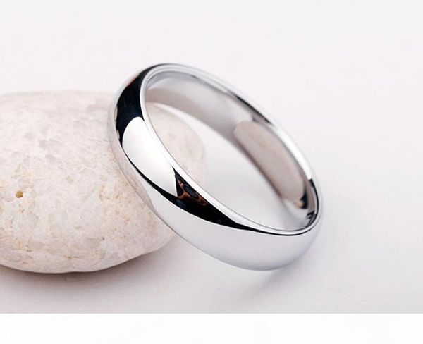 

o diamond ring lose money promotion real pure white gold rings for women and men with 18kgp stamp 5mm gold color ring jewel, Silver