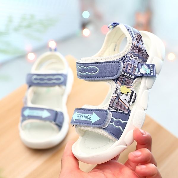 

several meters bear 2020 new children's beach medium and large and sandals children's casual sandals, Black;red