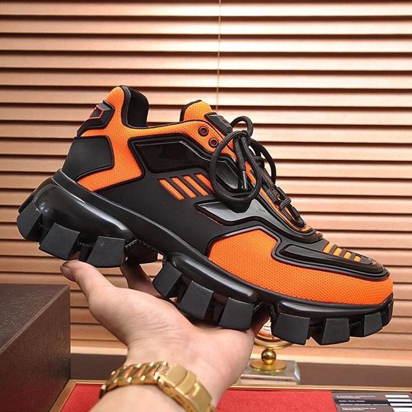 

cloudbust thunder knit sneakers mens shoes outdoor walking comfortable footwears plus size lace -up low sports men shoes fast delivery, Black