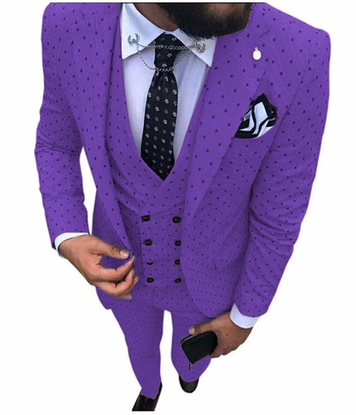 

brown formal men's suits regular fit plaid wool tweed prom tuxedos 3 piece solid suit for wedding grooms (blazer+vest+pants, White;black