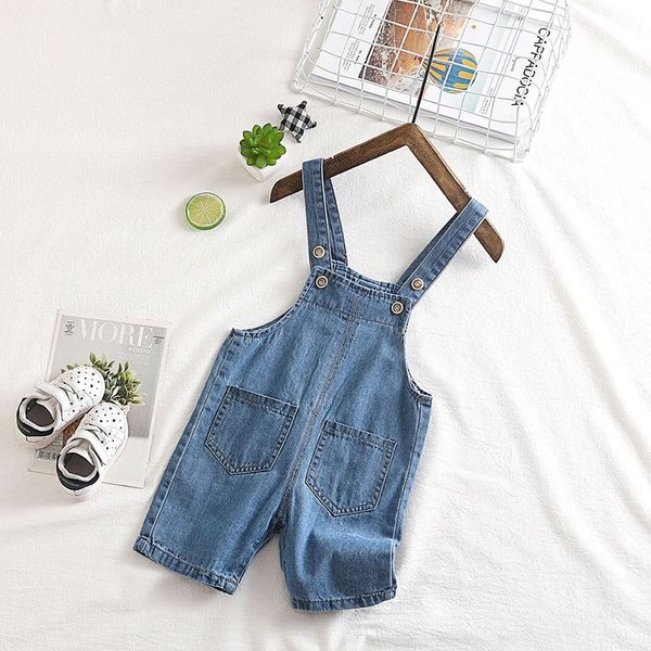 

children's 2020 pants men's and women's children's denim and belt shorts baby's belt shorts new style, Blue