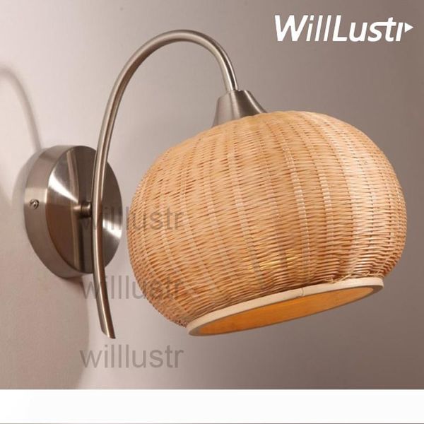

willlustr handmade bamboo wall lamp natural material doorway foyer porch loft l cafe bedside bedroom japan style country light sconce