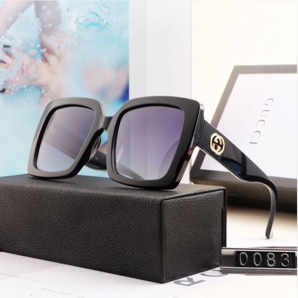 

with box g luxury designer sunglasses women men retro gÃ»ccÃ¬ designer good quality fashion metal oversized sunglasses vintage female male u, Black