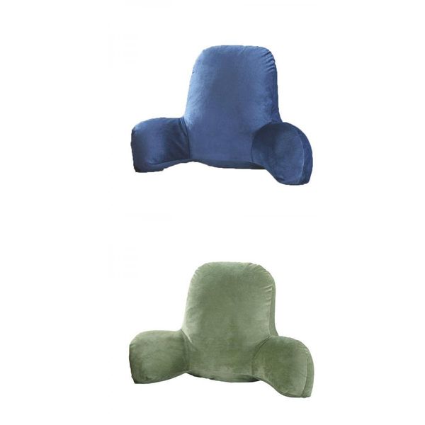 

2pcs velvet backrest cushion with armrest sofa bed reading pillows