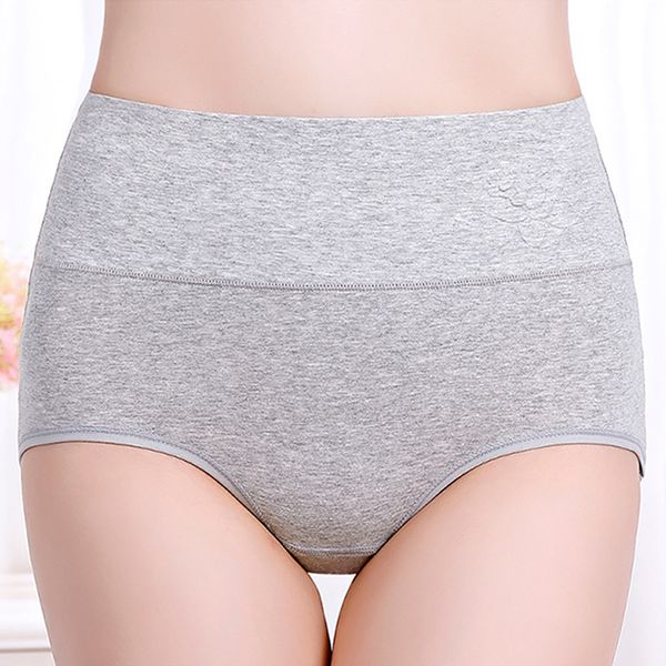 

fashion high waist panties women breathable cotton underwear rose flower print seamless briefs girls slimming underpants, Black;pink