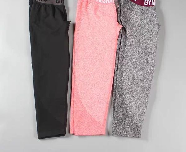 

womens designer yoga suit sleeve mid calf pants sportwear tracksuits fitness gymshark sport clothes gym print letter two piece set outfits, Gray