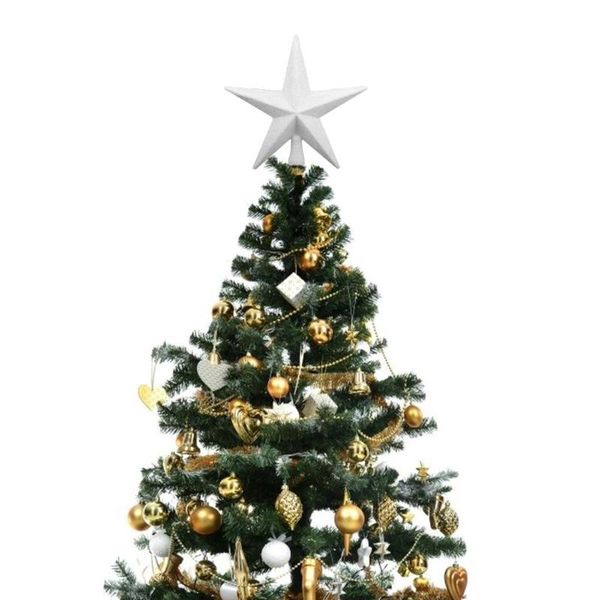 

xmas tree white star ers 20cm plastic new year ornaments merry christmas home party gift decorative accessories