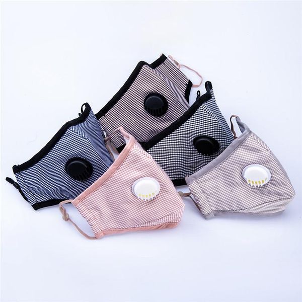 

desinger cotton printed washable reusable face mask with respirator value pm2.5 anti dust pollution windproof mouth mask fy0045