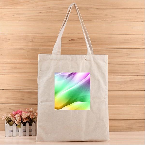 

1pc girls and womens creative simple fashion canvas tote bag suit for shopping,gift,wedding, birthday promotion giveaways