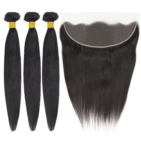 

brazilian hair weave bundles straight 100% human hair weft remy hair weaving 30 inch, Black