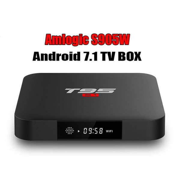

t95 s1 tv box s905w quad core smart box 1gb 8gb android 7.1 media player 2.4g wifi 4k 1080p better tx3 x96 x92 mini