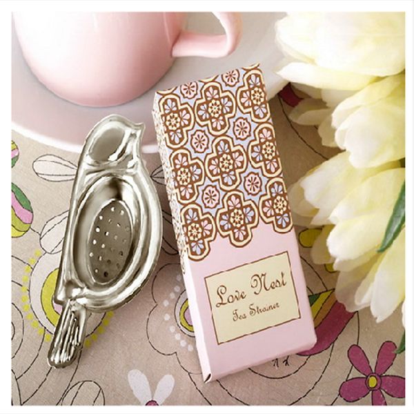 

stainless steel love birds shape tea infuser birthday wedding favor gifts